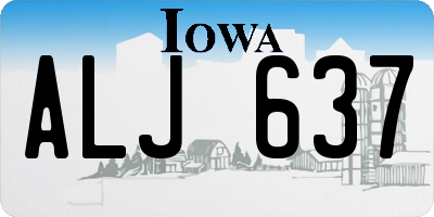 IA license plate ALJ637