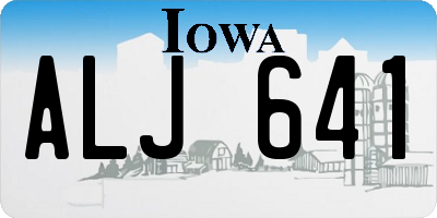 IA license plate ALJ641