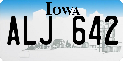 IA license plate ALJ642