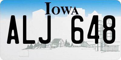 IA license plate ALJ648