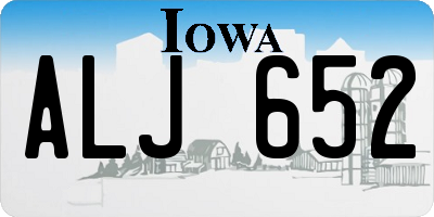 IA license plate ALJ652