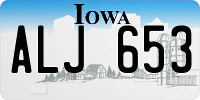 IA license plate ALJ653