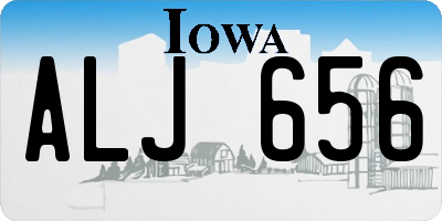 IA license plate ALJ656