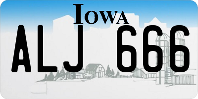 IA license plate ALJ666