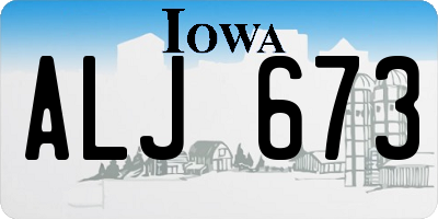 IA license plate ALJ673