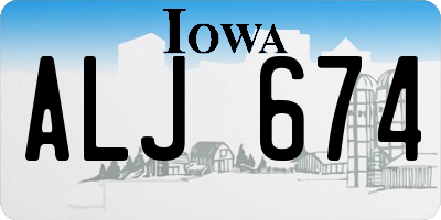 IA license plate ALJ674