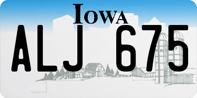 IA license plate ALJ675