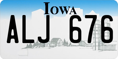 IA license plate ALJ676