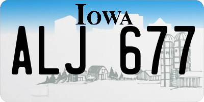 IA license plate ALJ677