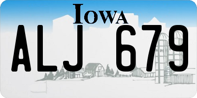 IA license plate ALJ679