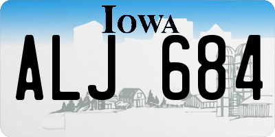 IA license plate ALJ684