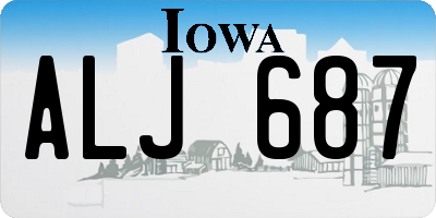 IA license plate ALJ687