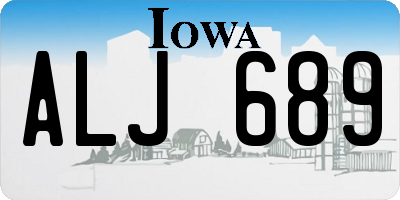 IA license plate ALJ689