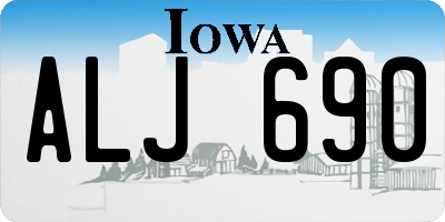 IA license plate ALJ690