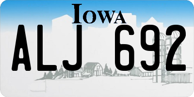 IA license plate ALJ692