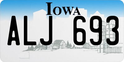 IA license plate ALJ693