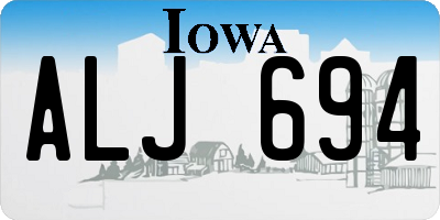 IA license plate ALJ694
