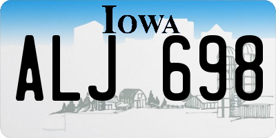 IA license plate ALJ698