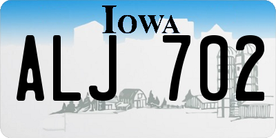 IA license plate ALJ702