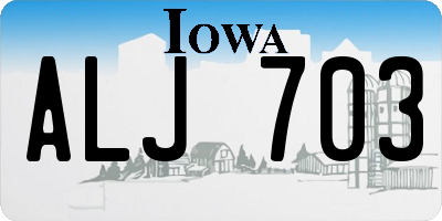 IA license plate ALJ703