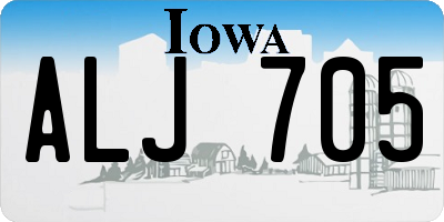 IA license plate ALJ705