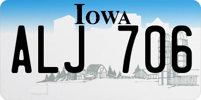 IA license plate ALJ706
