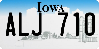 IA license plate ALJ710