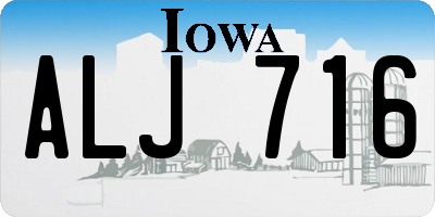 IA license plate ALJ716