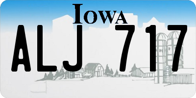 IA license plate ALJ717