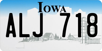 IA license plate ALJ718