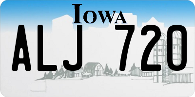IA license plate ALJ720