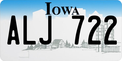 IA license plate ALJ722