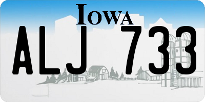 IA license plate ALJ733