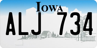 IA license plate ALJ734