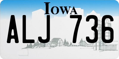 IA license plate ALJ736