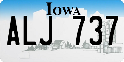 IA license plate ALJ737