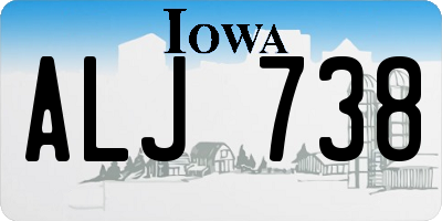 IA license plate ALJ738