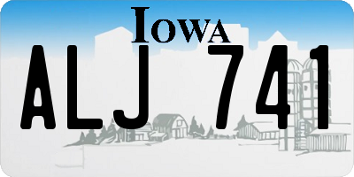 IA license plate ALJ741