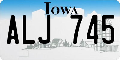 IA license plate ALJ745