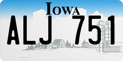 IA license plate ALJ751