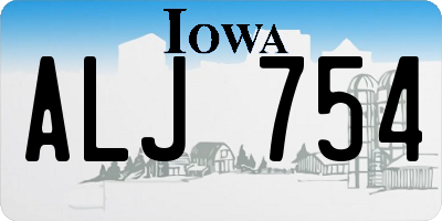 IA license plate ALJ754
