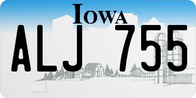 IA license plate ALJ755