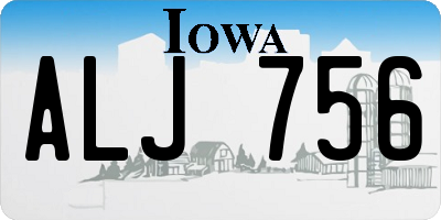 IA license plate ALJ756