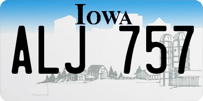 IA license plate ALJ757