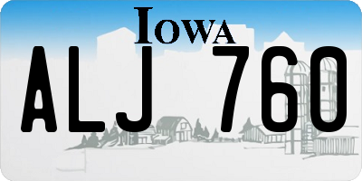 IA license plate ALJ760