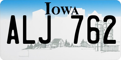 IA license plate ALJ762