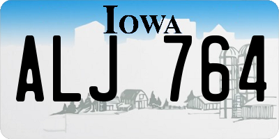 IA license plate ALJ764