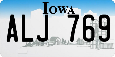 IA license plate ALJ769
