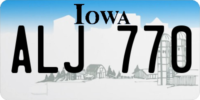 IA license plate ALJ770