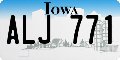 IA license plate ALJ771